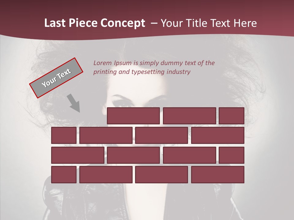 Fluffy Photo Lips PowerPoint Template