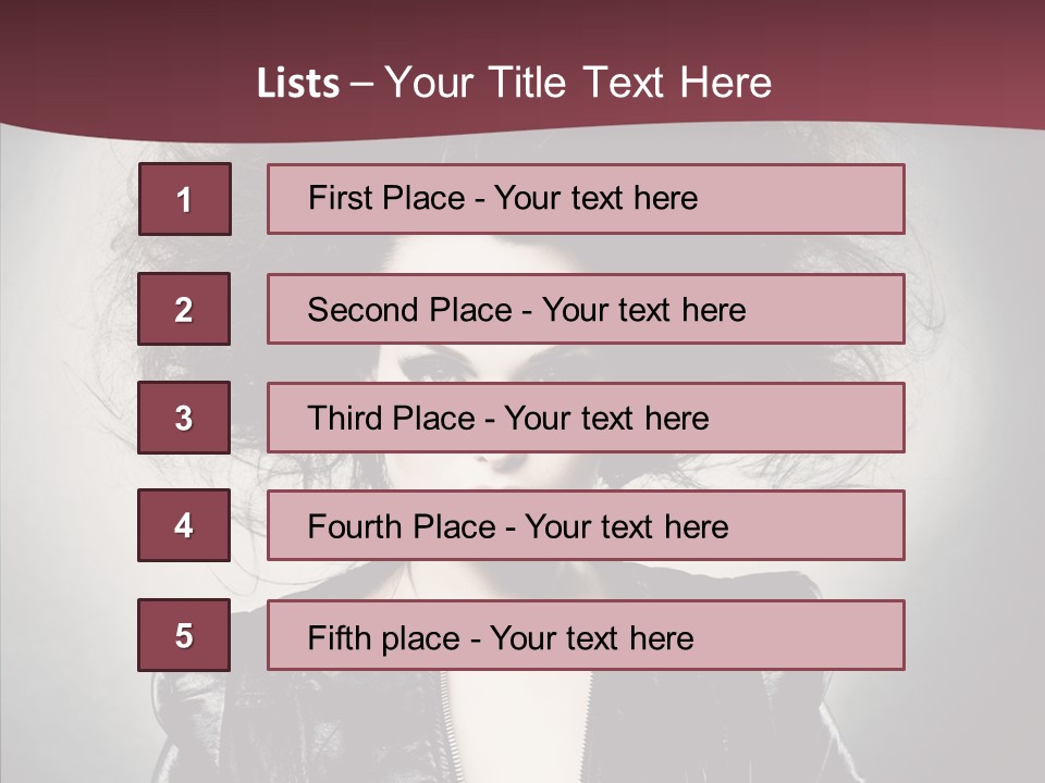 Fluffy Photo Lips PowerPoint Template