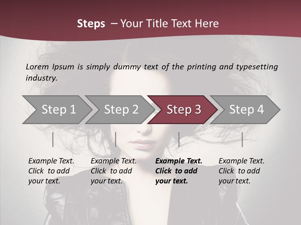 Fluffy Photo Lips PowerPoint Template