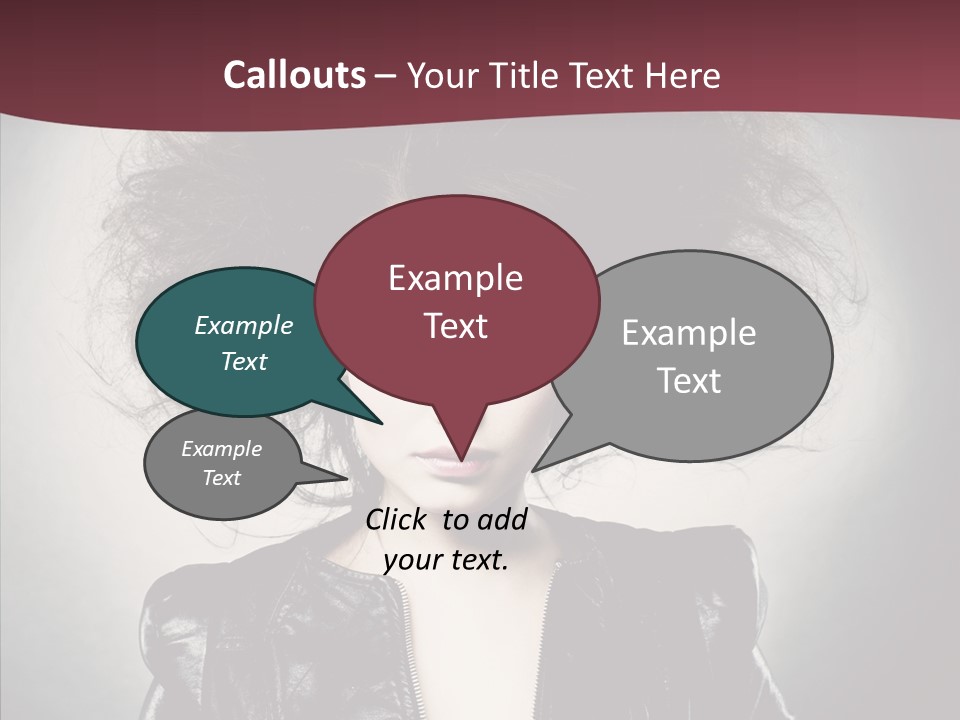 Fluffy Photo Lips PowerPoint Template