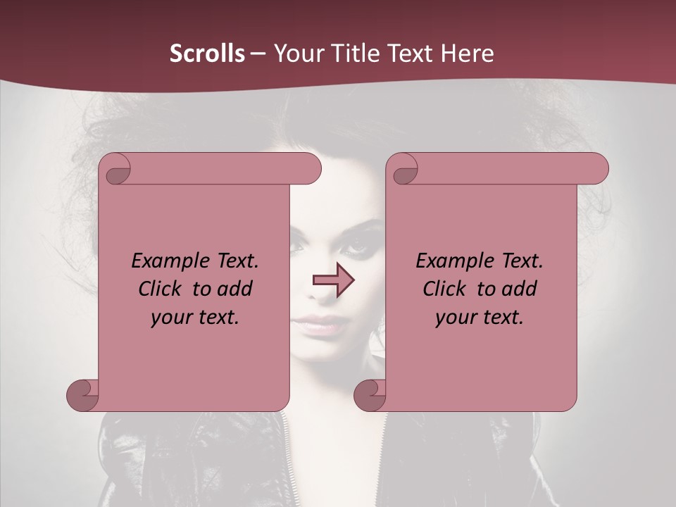Fluffy Photo Lips PowerPoint Template