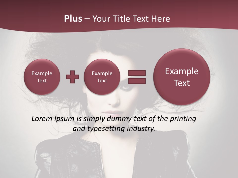 Fluffy Photo Lips PowerPoint Template