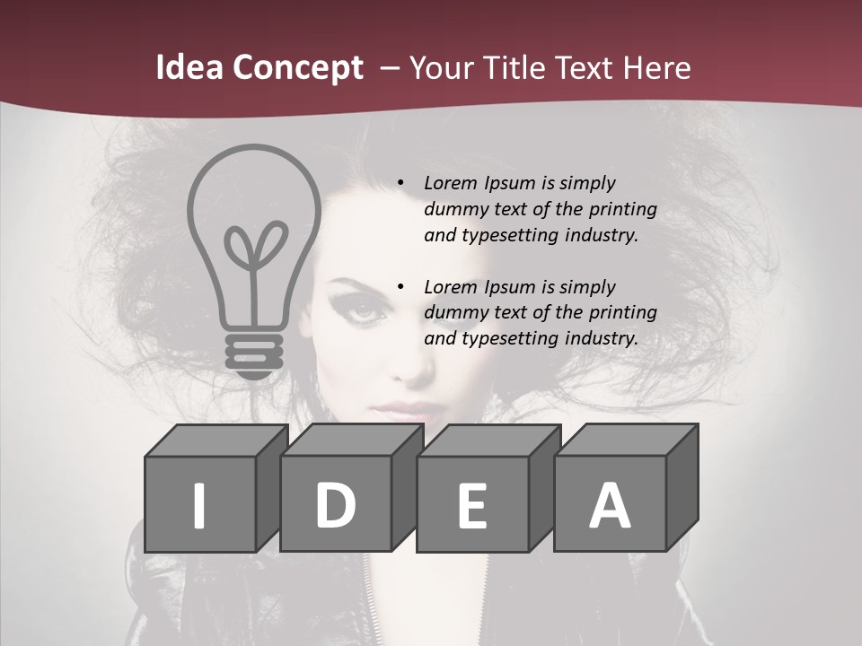 Fluffy Photo Lips PowerPoint Template