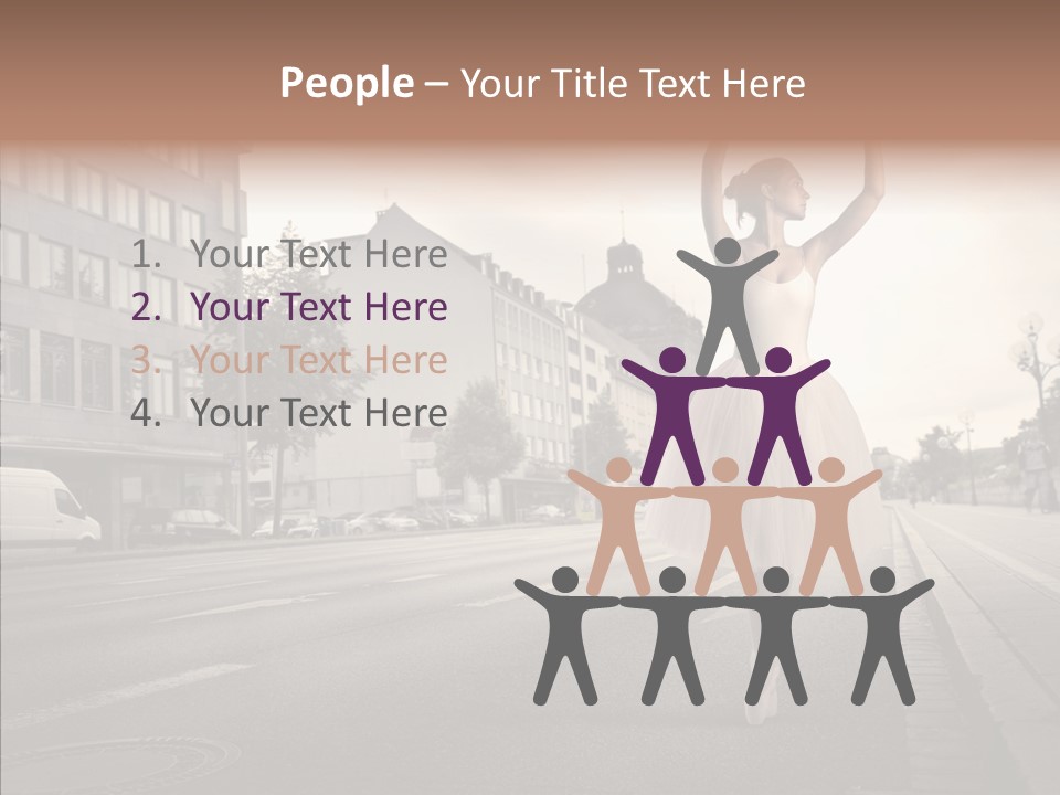 Young Kiss Heart PowerPoint Template