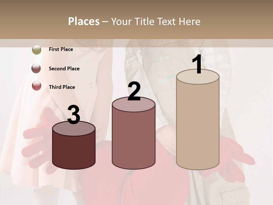 Young Kiss Heart PowerPoint Template