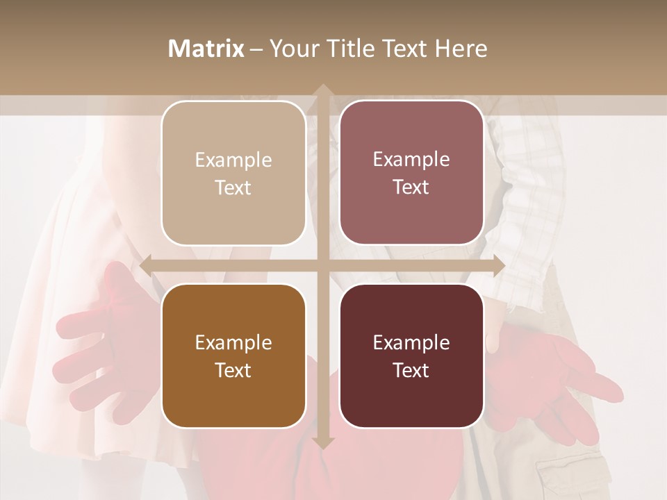 Young Kiss Heart PowerPoint Template