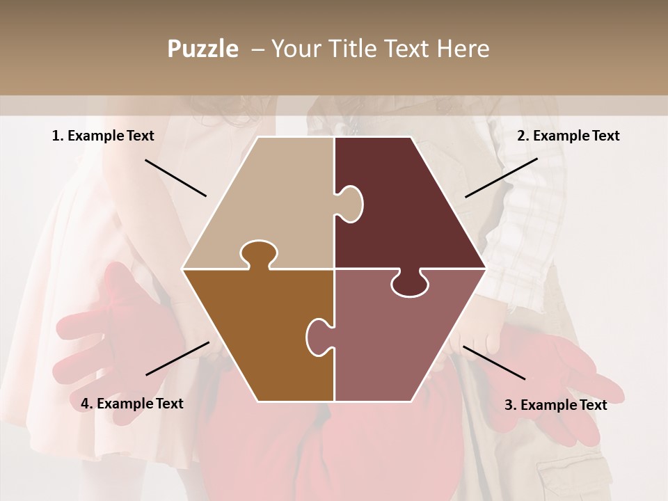 Young Kiss Heart PowerPoint Template