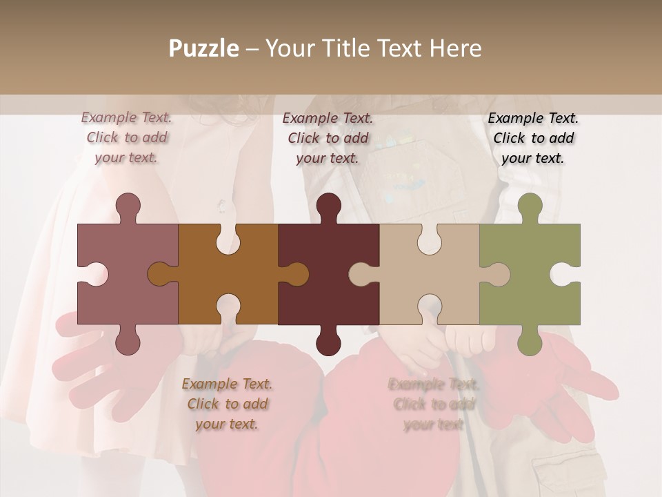 Young Kiss Heart PowerPoint Template