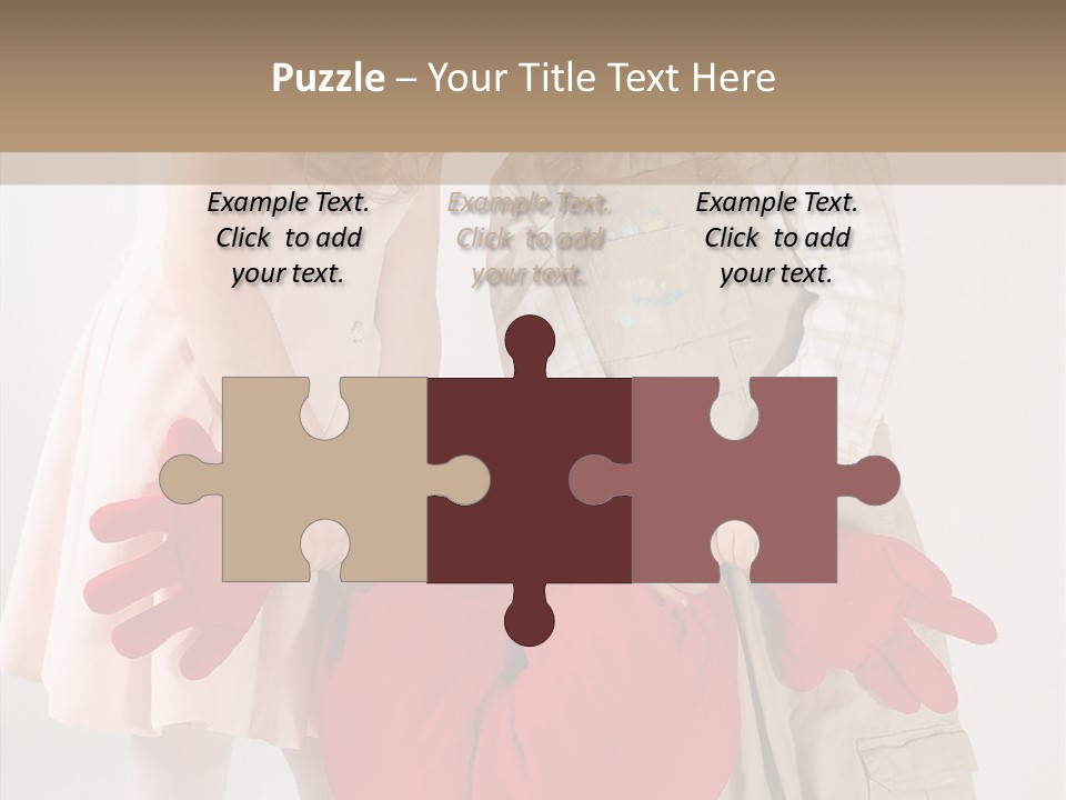 Young Kiss Heart PowerPoint Template