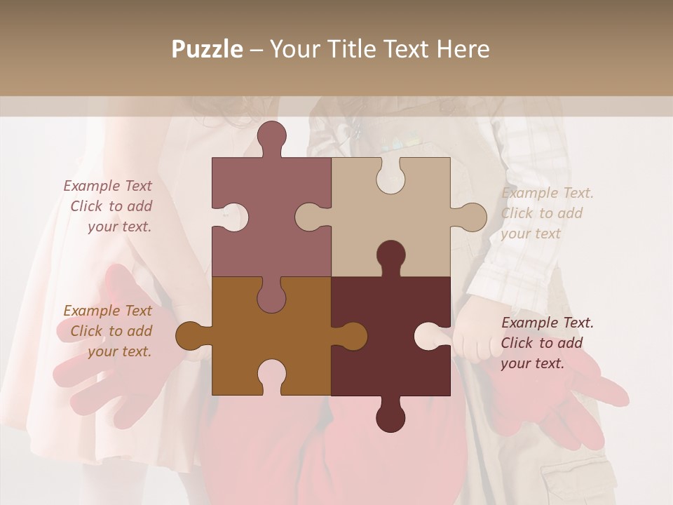 Young Kiss Heart PowerPoint Template