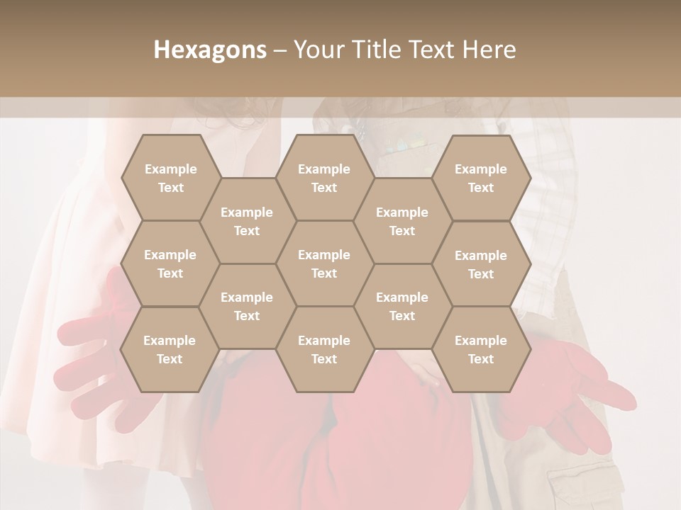 Young Kiss Heart PowerPoint Template