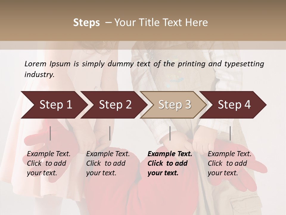 Young Kiss Heart PowerPoint Template
