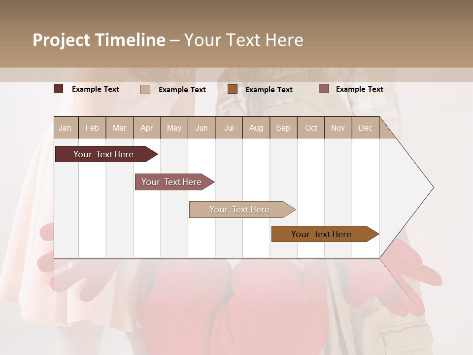 Young Kiss Heart PowerPoint Template