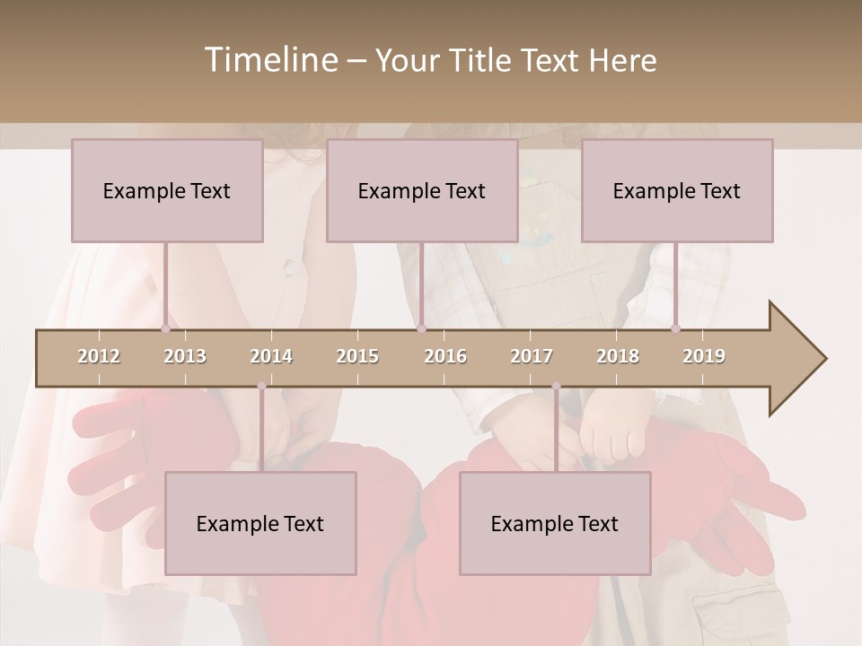 Young Kiss Heart PowerPoint Template