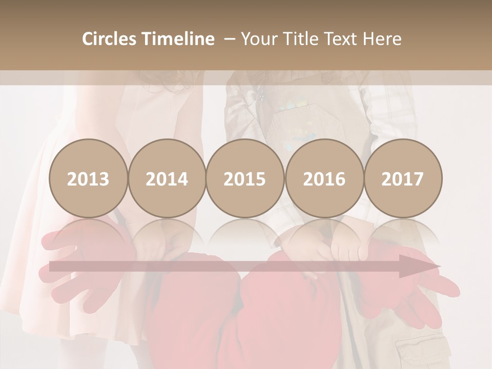 Young Kiss Heart PowerPoint Template