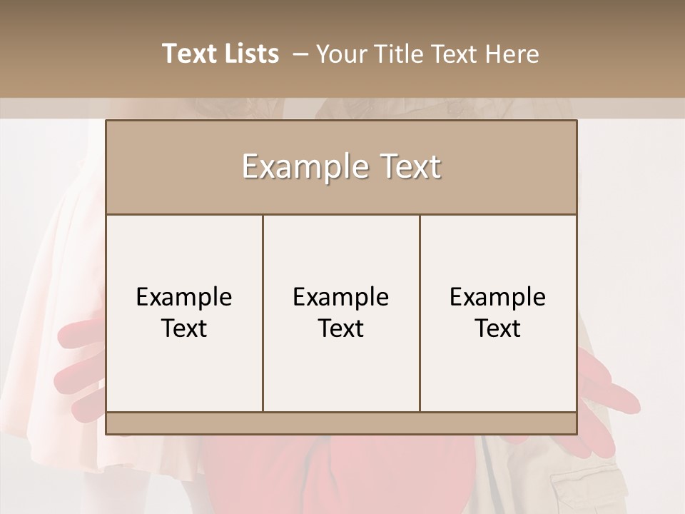 Young Kiss Heart PowerPoint Template