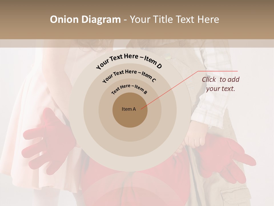 Young Kiss Heart PowerPoint Template
