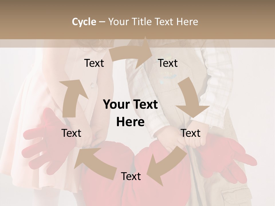 Young Kiss Heart PowerPoint Template