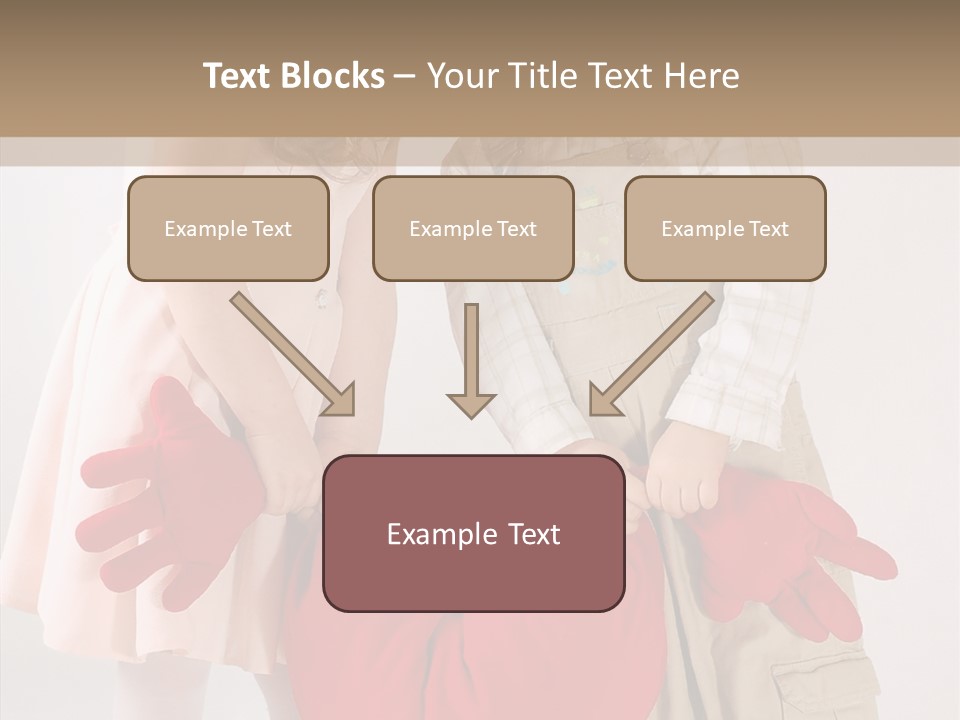 Young Kiss Heart PowerPoint Template