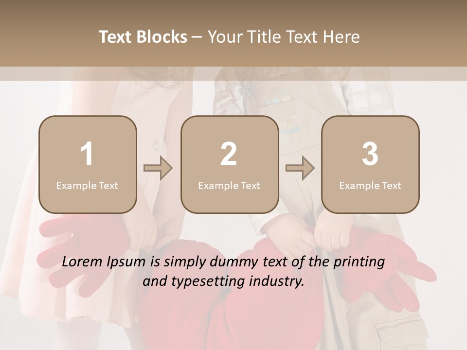 Young Kiss Heart PowerPoint Template
