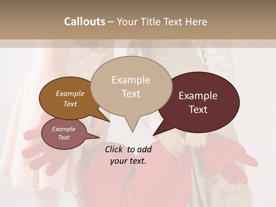 Young Kiss Heart PowerPoint Template