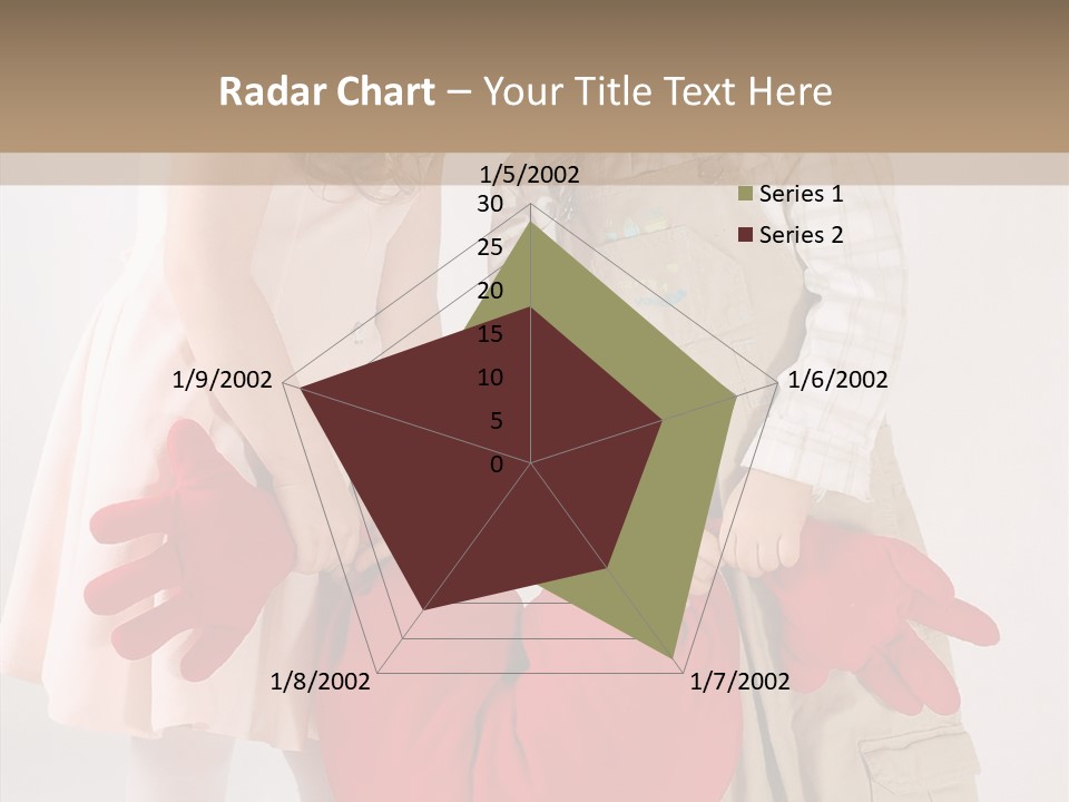Young Kiss Heart PowerPoint Template