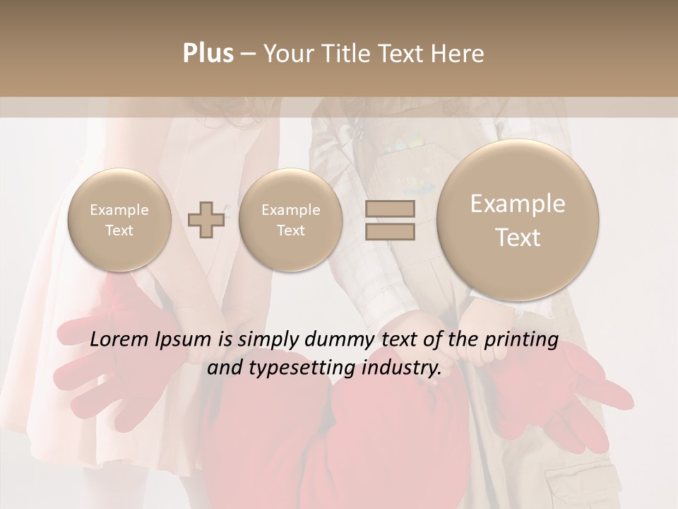 Young Kiss Heart PowerPoint Template