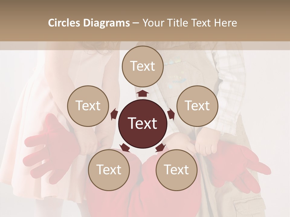 Young Kiss Heart PowerPoint Template