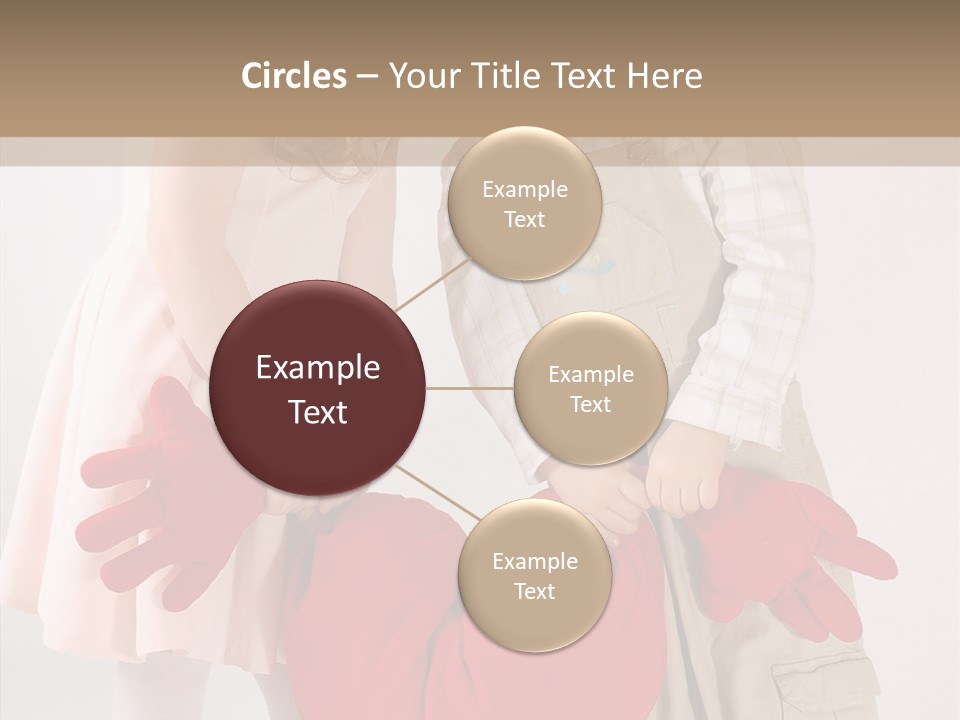 Young Kiss Heart PowerPoint Template