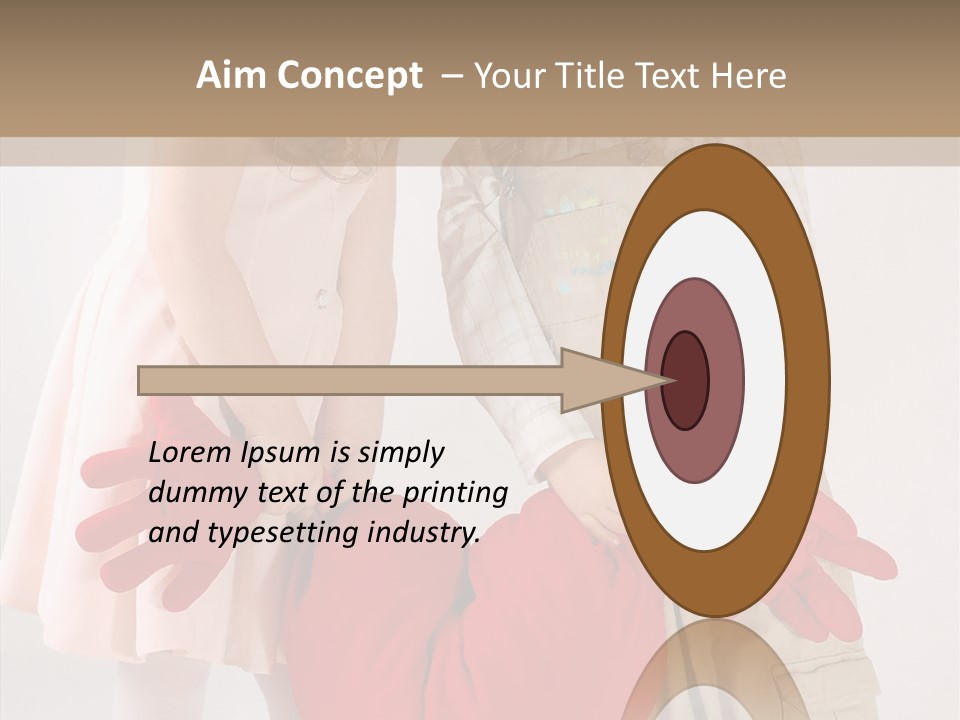 Young Kiss Heart PowerPoint Template