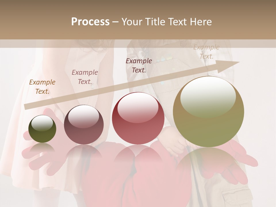 Young Kiss Heart PowerPoint Template