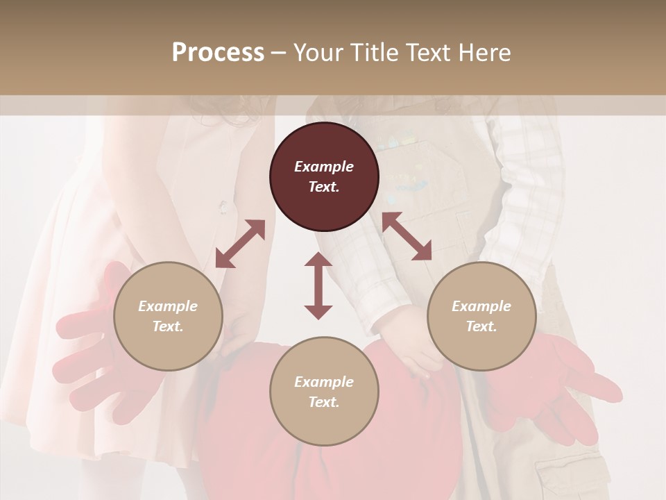 Young Kiss Heart PowerPoint Template