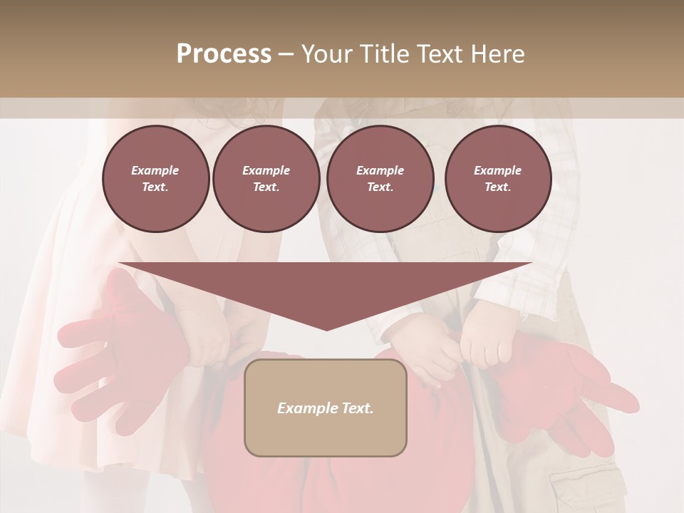 Young Kiss Heart PowerPoint Template