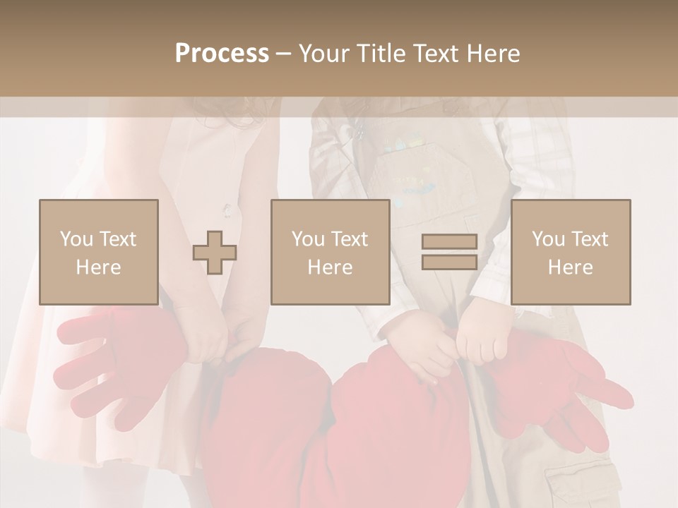 Young Kiss Heart PowerPoint Template