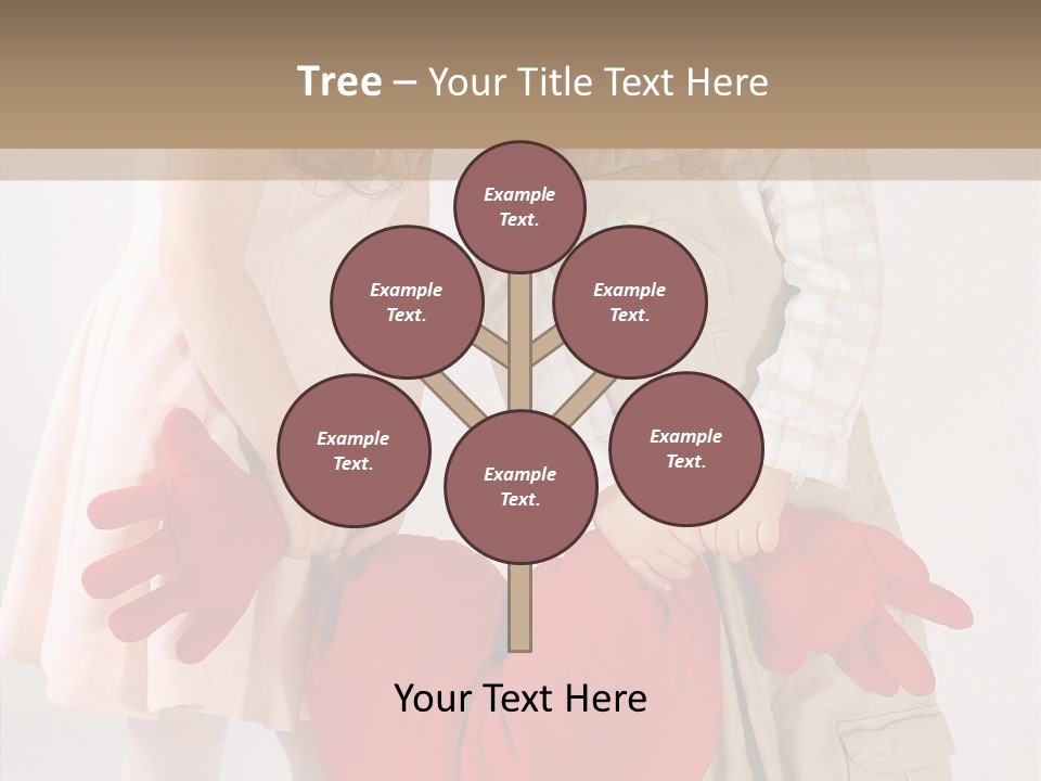 Young Kiss Heart PowerPoint Template