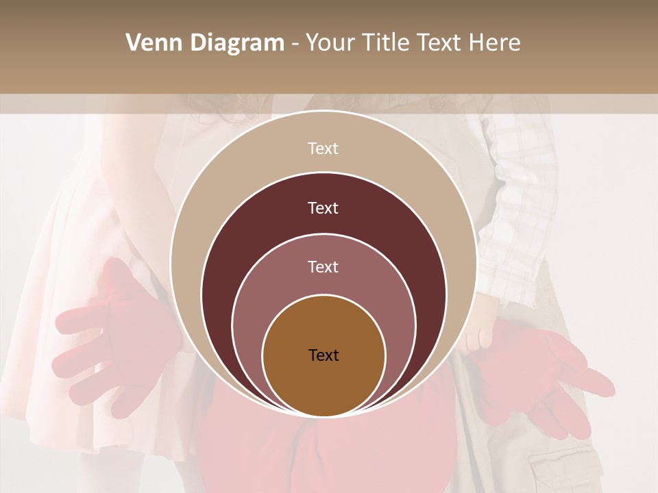 Young Kiss Heart PowerPoint Template