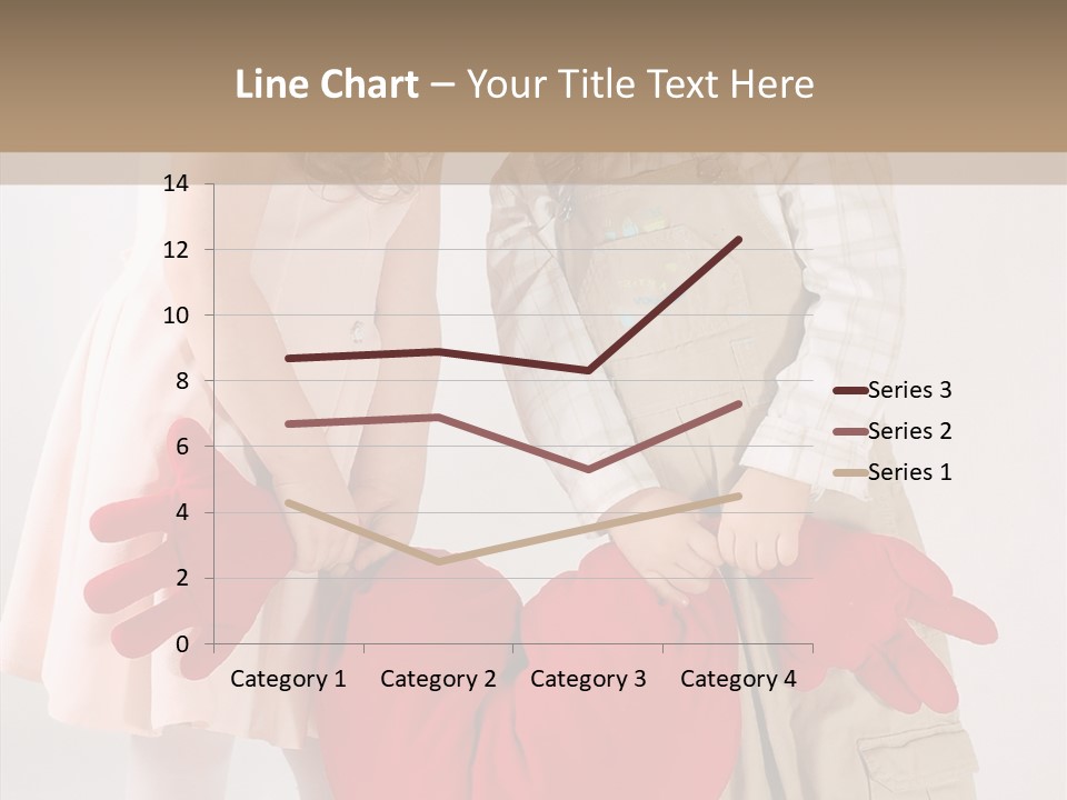 Young Kiss Heart PowerPoint Template