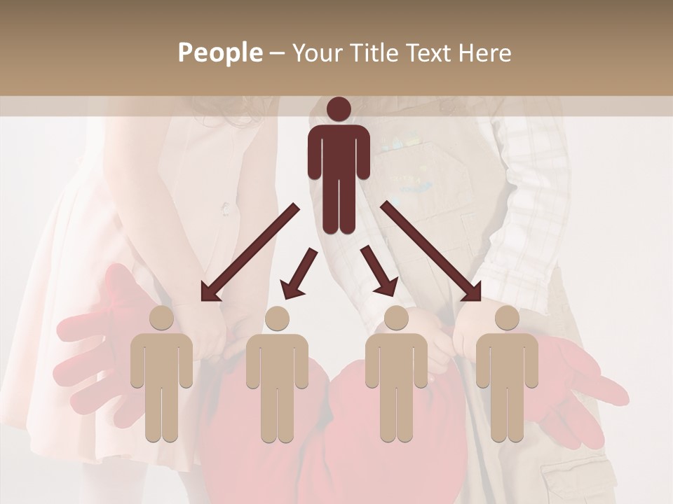 Young Kiss Heart PowerPoint Template