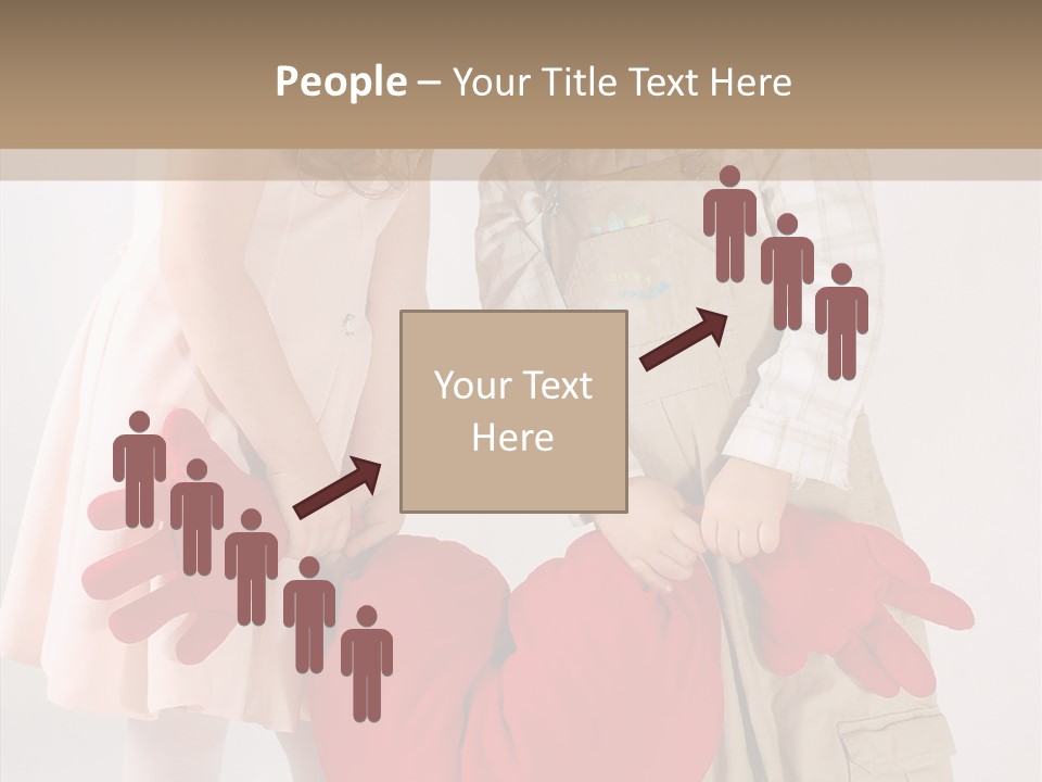 Young Kiss Heart PowerPoint Template