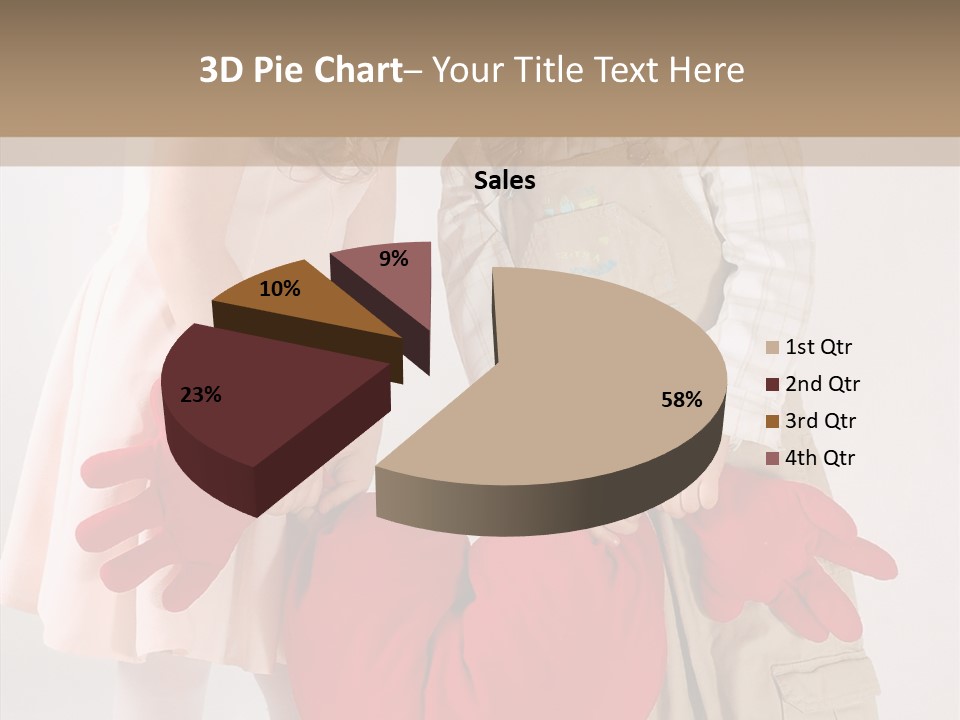 Young Kiss Heart PowerPoint Template