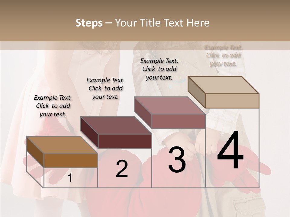 Young Kiss Heart PowerPoint Template