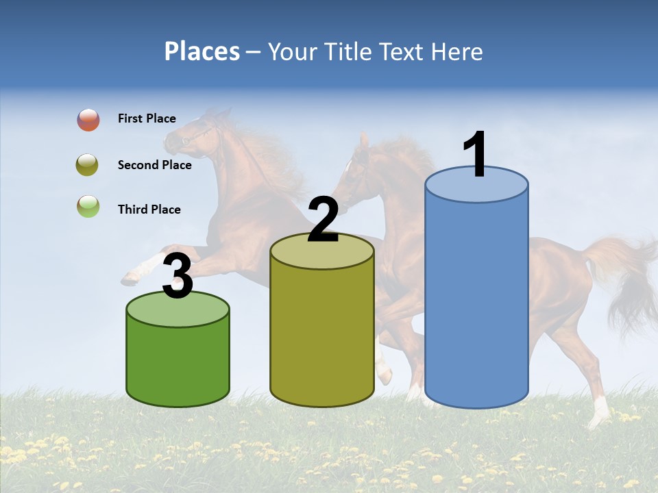 Outside Horse Orange PowerPoint Template