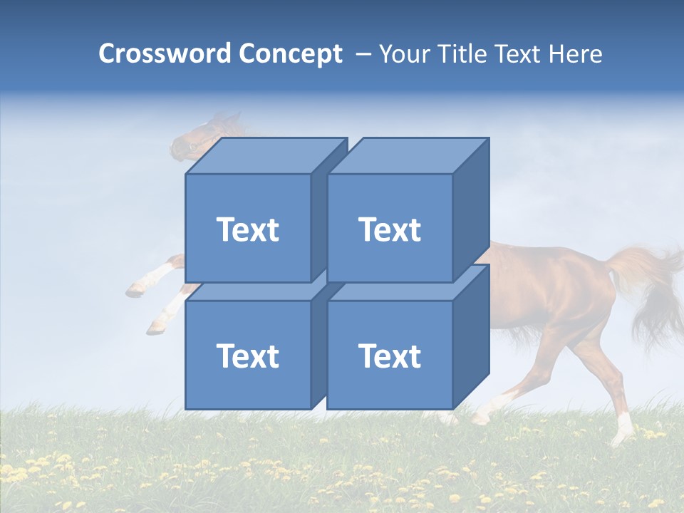 Outside Horse Orange PowerPoint Template