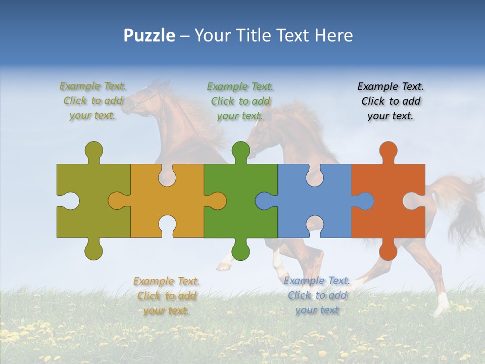Outside Horse Orange PowerPoint Template