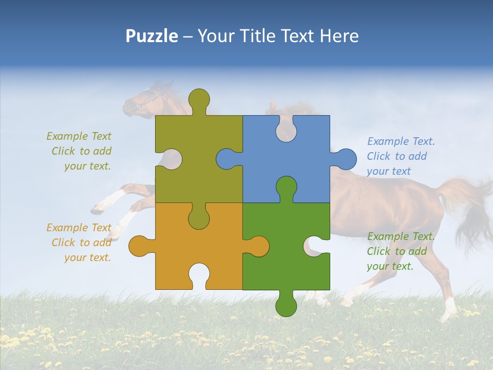 Outside Horse Orange PowerPoint Template