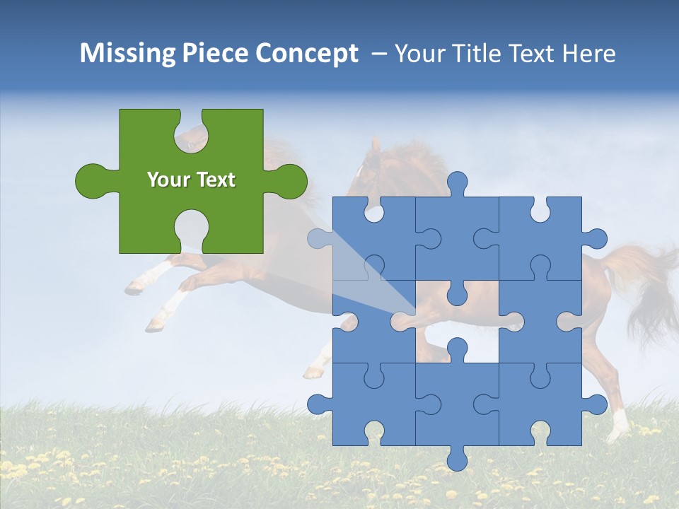 Outside Horse Orange PowerPoint Template