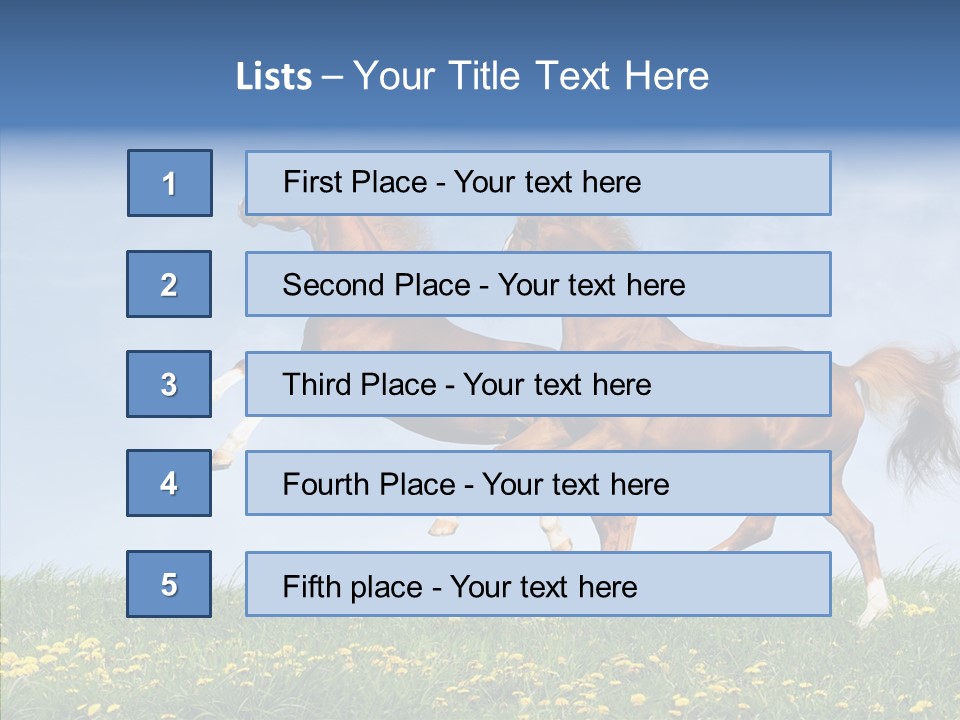 Outside Horse Orange PowerPoint Template