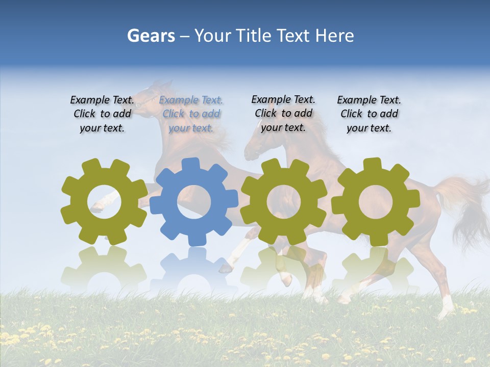 Outside Horse Orange PowerPoint Template