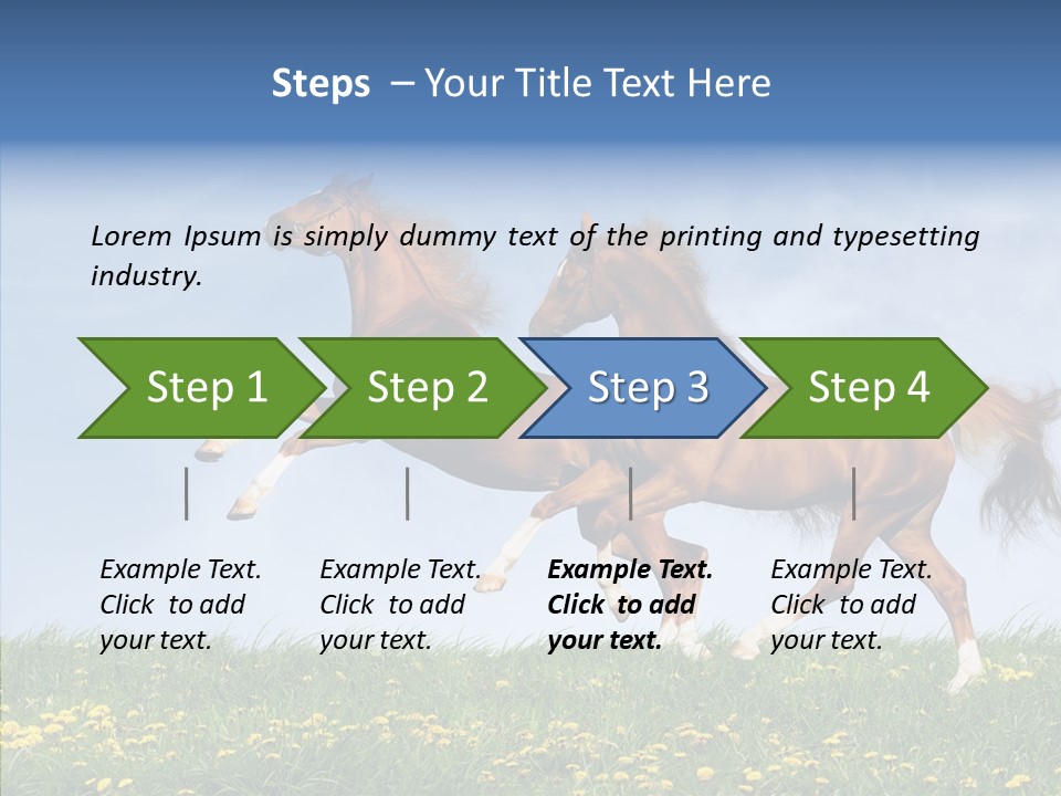Outside Horse Orange PowerPoint Template