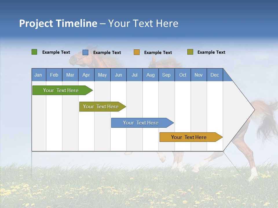 Outside Horse Orange PowerPoint Template